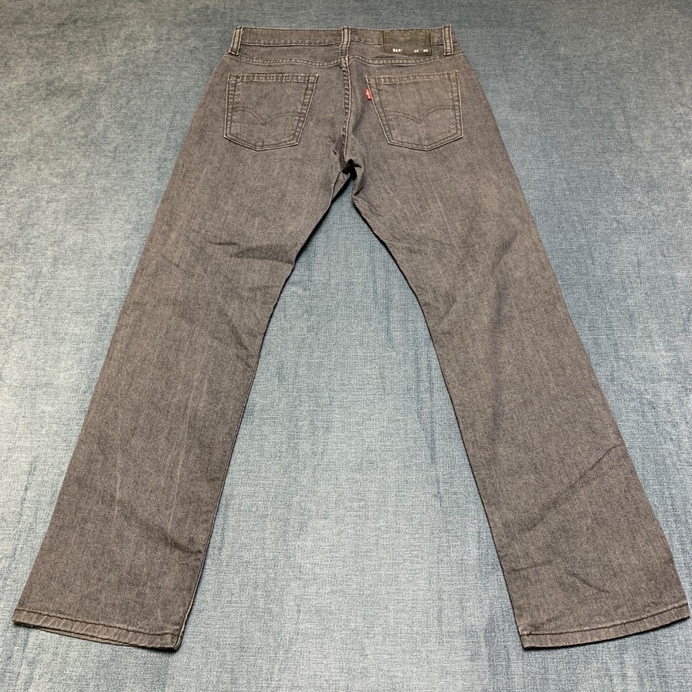 Levi's 514 Jeans Mens 29x30 Gray Denim Cotton Non-Stretch Outdoor Casual Cozy